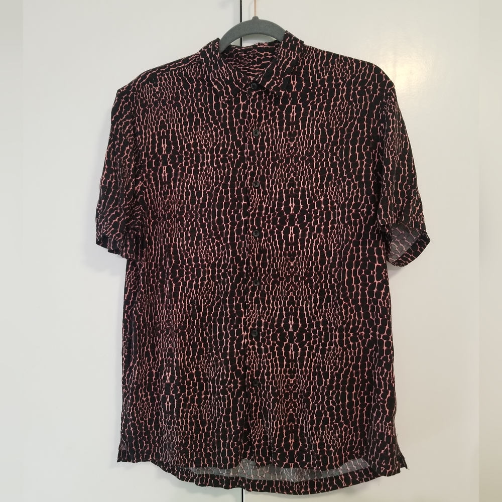TOPMAN Large Short Sleeve Retro Print Shirt - Picture 2 of 5